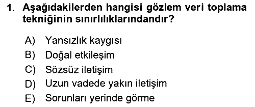 Halkla İlişkiler Araştırmaları 2025-2026 Yaz Okulu Sınavı - 1. soru
