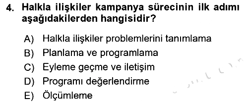 Halkla İlişkiler Kampanya Analizi 2023-2024 Ara Sınav - 4. soru