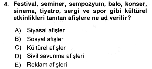 Halkla İlişkiler Yazarlığı 2017-2018 Dönem Sonu Sınavı - 4. soru