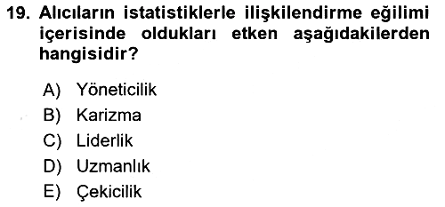 İkna Edici İletişim 2022-2023 Ara Sınav - 19. soru