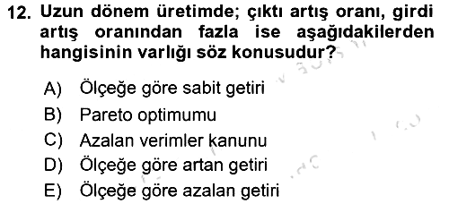 İktisada Giriş 2017-2018 Ara Sınav - 12. soru