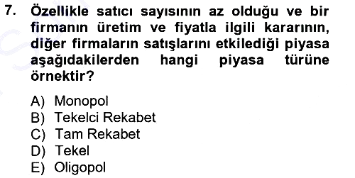 İktisada Giriş 2012-2013 Dönem Sonu Sınavı - 7. soru