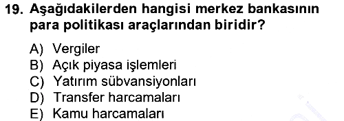 İktisada Giriş 2012-2013 Dönem Sonu Sınavı - 19. soru