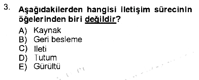 İletişim Bilgisi 2012-2013 Ara Sınav - 3. soru