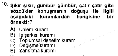 İletişim Bilgisi 2012-2013 Ara Sınav - 10. soru