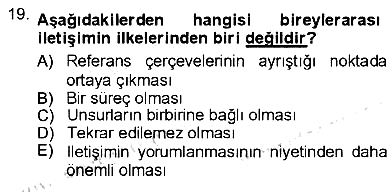 İletişim Bilgisi 2012-2013 Ara Sınav - 19. soru