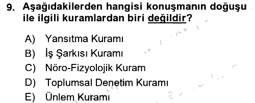 İletişim Bilgisi 2016-2017 Ara Sınav - 9. soru