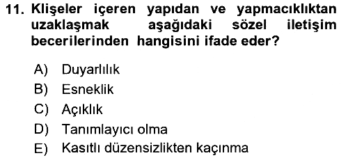 İletişim Bilgisi 2017-2018 Ara Sınav - 11. soru