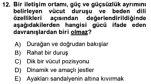 İletişim Bilgisi 2019-2020 Ara Sınav - 12. soru