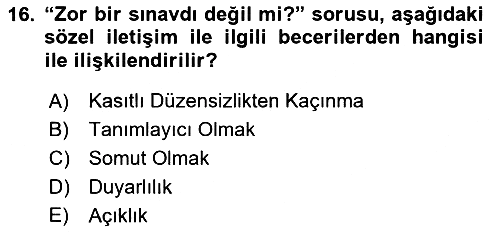 İletişim Bilgisi 2023-2024 Ara Sınav - 16. soru