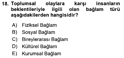 İletişim Bilgisi 2023-2024 Ara Sınav - 18. soru