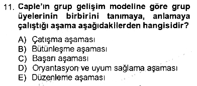 İletişim Bilgisi 2012-2013 Dönem Sonu Sınavı - 11. soru