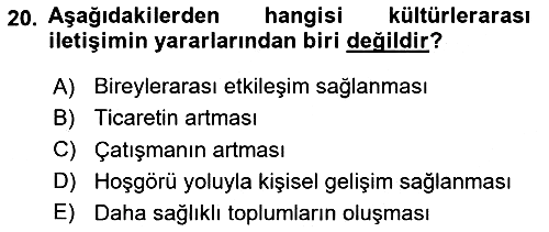 İletişim Bilgisi 2024-2025 Dönem Sonu Sınavı - 20. soru