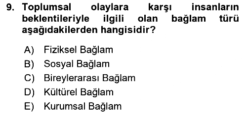 İletişim Bilgisi 2023-2024 Yaz Okulu Sınavı - 9. soru