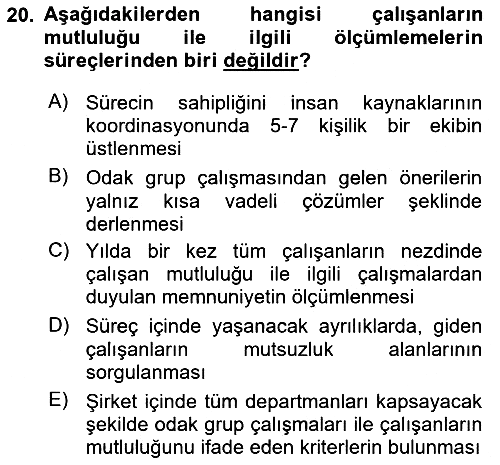 İtibar Yönetimi 2024-2025 Ara Sınav - 20. soru
