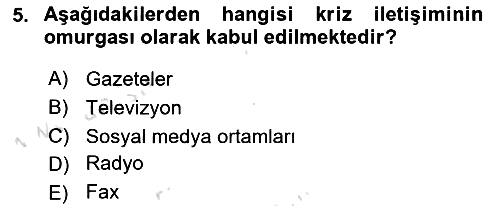 İtibar Yönetimi 2019-2020 Dönem Sonu Sınavı - 5. soru