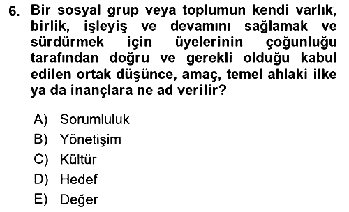 İtibar Yönetimi 2018-2019 Yaz Okulu Sınavı - 6. soru