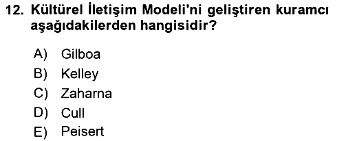 Kamu Diplomasisi Ve Uluslararası Halkla İlişkiler 2021-2022 Ara Sınav - 12. soru