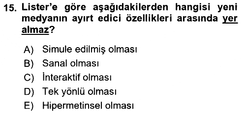 Kamu Diplomasisi Ve Uluslararası Halkla İlişkiler 2018-2019 Yaz Okulu Sınavı - 15. soru