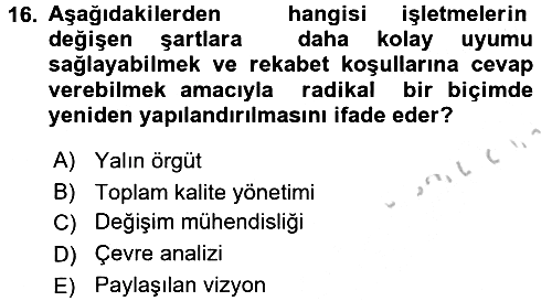 Kriz İletişimi Ve Yönetimi 2016-2017 Ara Sınav - 16. soru
