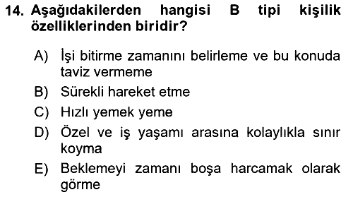 Kurum Kültürü 2017-2018 Ara Sınav - 14. soru