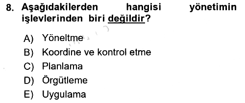 Kurumiçi Halkla İlişkiler 2021-2022 Ara Sınav - 8. soru