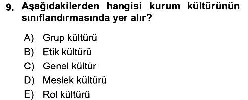 Kurumsal İletişim 2016-2017 3 Ders Sınavı - 9. soru