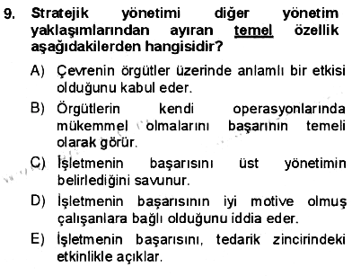 Kurumsal İletişim 2012-2013 Ara Sınav - 9. soru