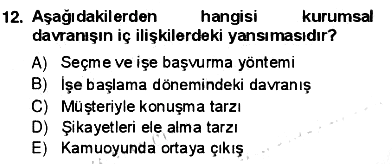 Kurumsal İletişim 2012-2013 Ara Sınav - 12. soru