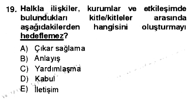 Kurumsal İletişim 2012-2013 Ara Sınav - 19. soru