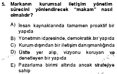 Kurumsal İletişim 2013-2014 Ara Sınav - 5. soru