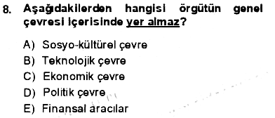 Kurumsal İletişim 2013-2014 Ara Sınav - 8. soru