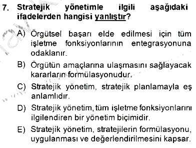 Kurumsal İletişim 2014-2015 Ara Sınav - 7. soru