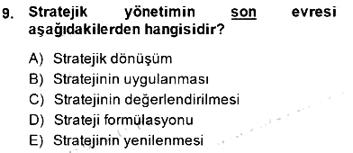 Kurumsal İletişim 2014-2015 Ara Sınav - 9. soru