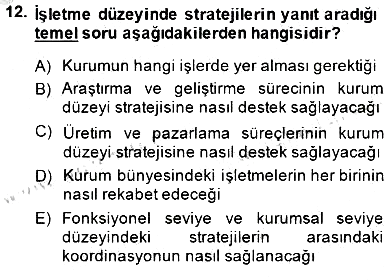 Kurumsal İletişim 2014-2015 Ara Sınav - 12. soru