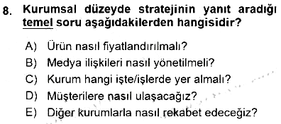 Kurumsal İletişim 2015-2016 Ara Sınav - 8. soru