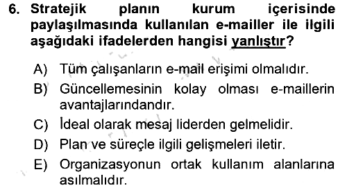 Kurumsal İletişim 2016-2017 Ara Sınav - 6. soru