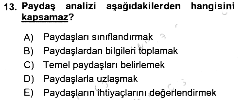 Kurumsal İletişim 2016-2017 Ara Sınav - 13. soru