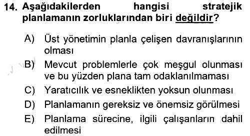 Kurumsal İletişim 2016-2017 Ara Sınav - 14. soru