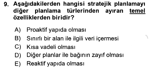 Kurumsal İletişim 2017-2018 Ara Sınav - 9. soru