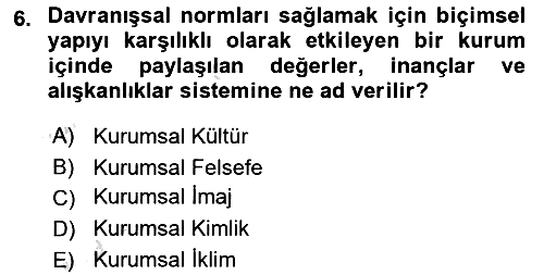 Kurumsal İletişim 2022-2023 Ara Sınav - 6. soru