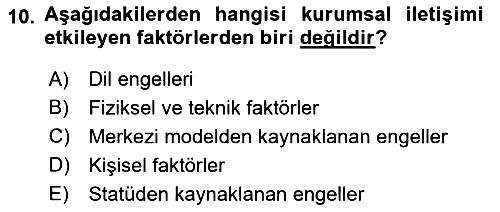 Kurumsal İletişim 2022-2023 Ara Sınav - 10. soru