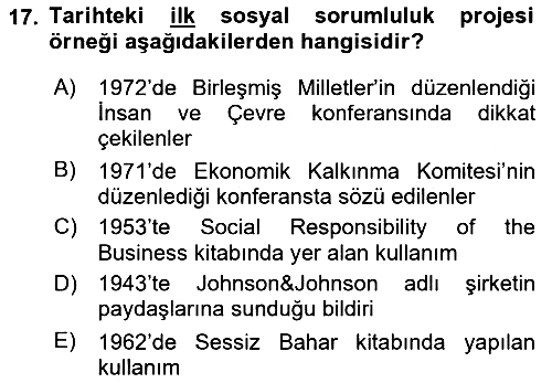 Kurumsal İletişim 2018-2019 Dönem Sonu Sınavı - 17. soru