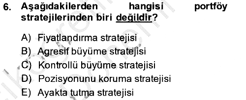 Marka ve Yönetimi 2013-2014 Ara Sınav - 6. soru