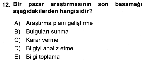 Marka ve Yönetimi 2023-2024 Ara Sınav - 12. soru