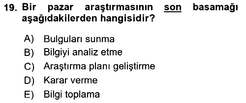 Marka ve Yönetimi 2024-2025 Ara Sınav - 19. soru