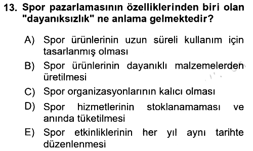 Marka ve Yönetimi 2024-2025 Dönem Sonu Sınavı - 13. soru