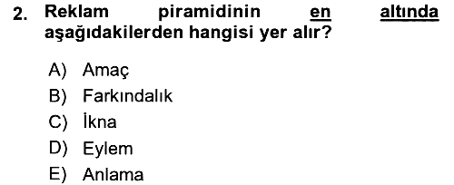 Medya Planlama 2015-2016 Ara Sınav - 2. soru