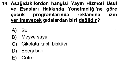 Medyada Yapım 2025-2026 Yaz Okulu Sınavı - 19. soru