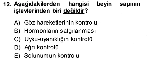 Psikoloji 2013-2014 Ara Sınav - 12. soru